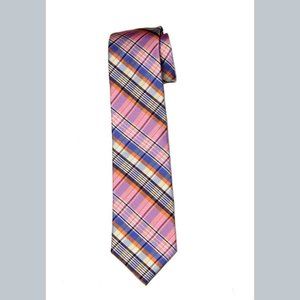 Tommy Hilfiger Tie Silk Cotton Multicolor Plaid Men's